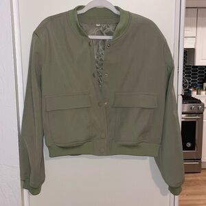Olive Green Women's Bomber Jacket - Unbranded